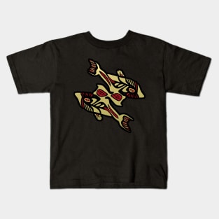 Black and Gold Dolphin Symbol Kids T-Shirt